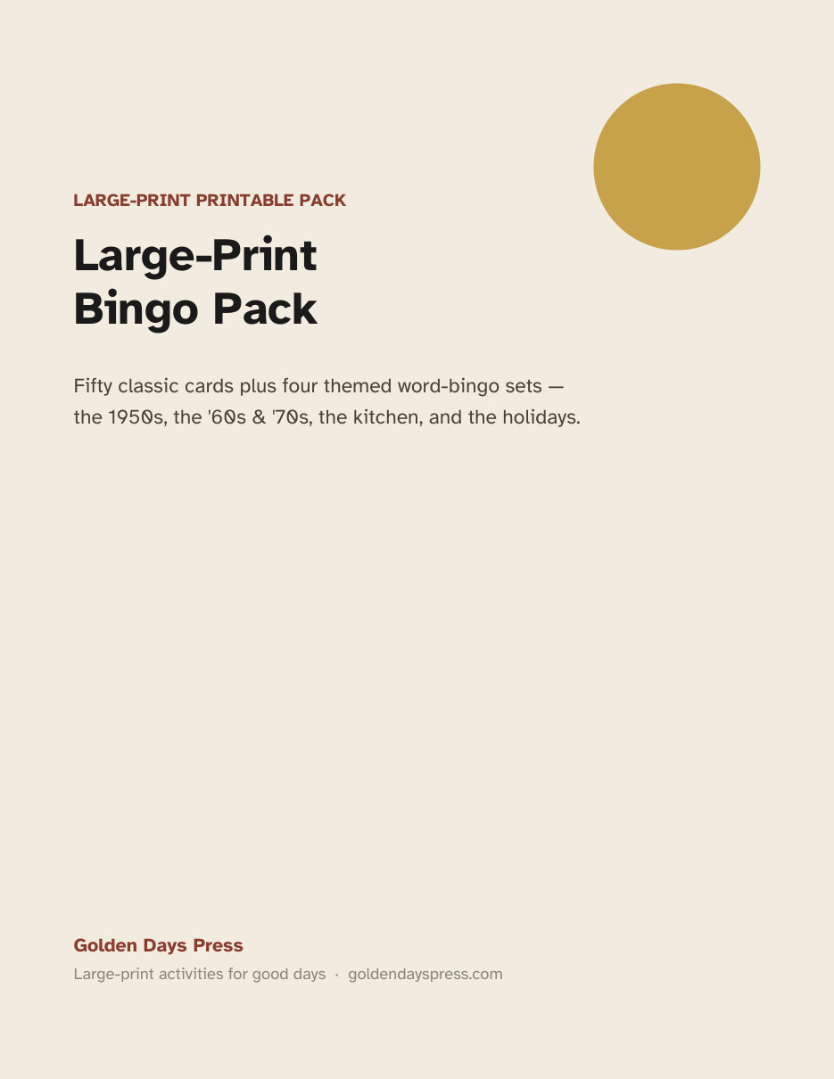 Large-Print Bingo Pack cover