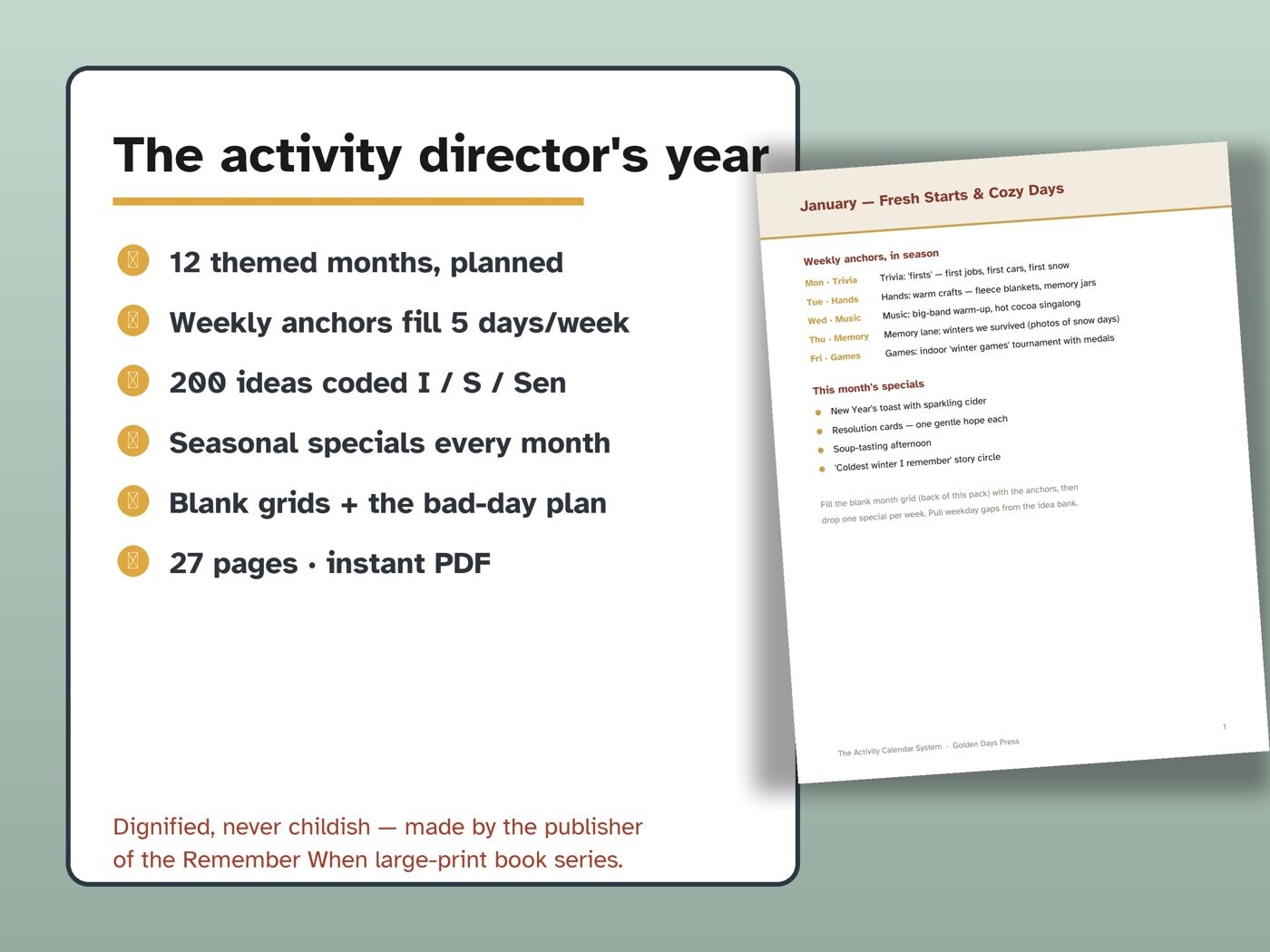 What's inside the Activity Calendar System