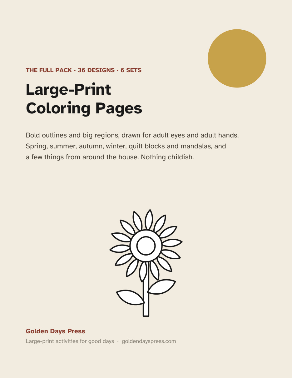 Large-Print Coloring Pack cover