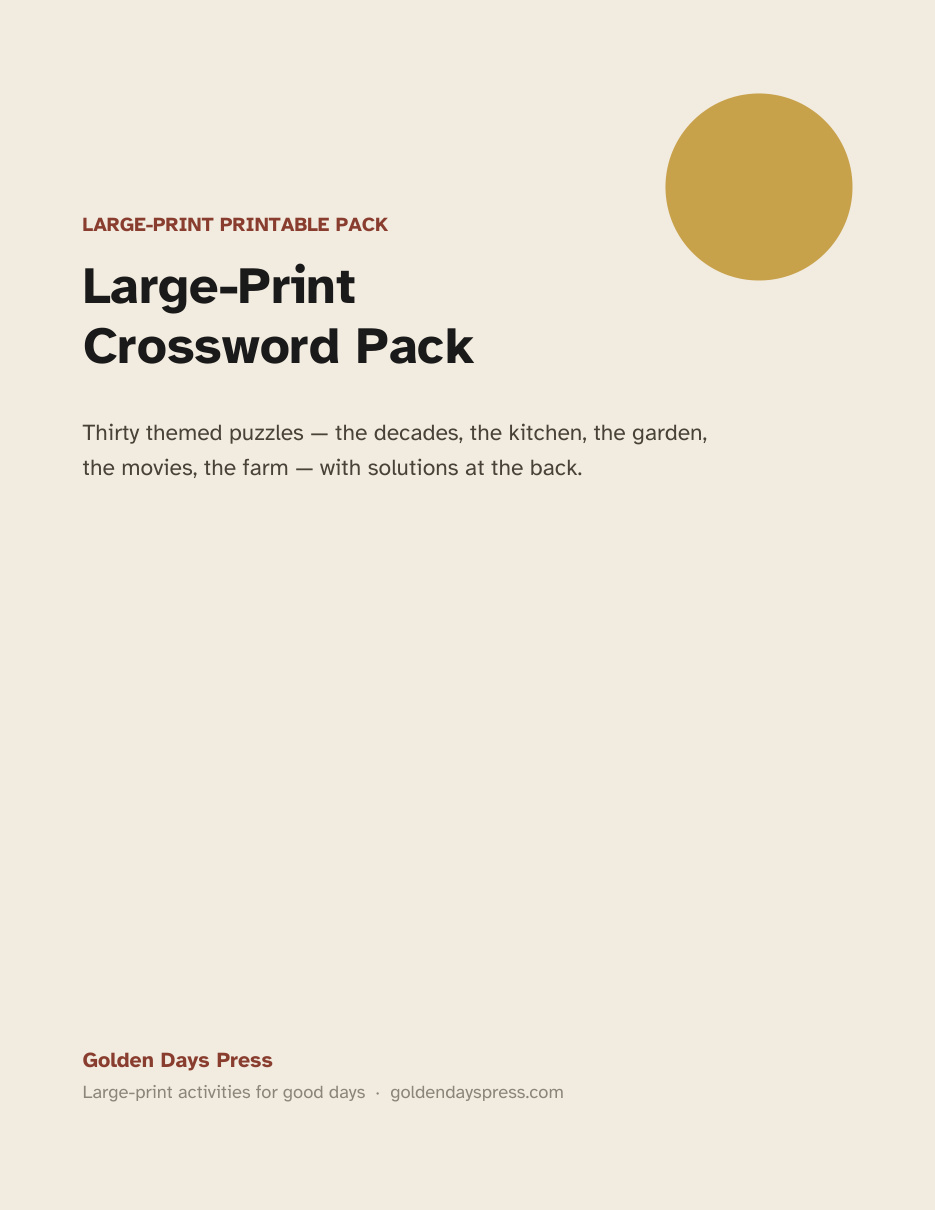 Large-Print Crossword Pack cover