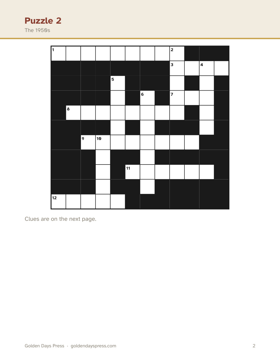 A second puzzle page from the pack
